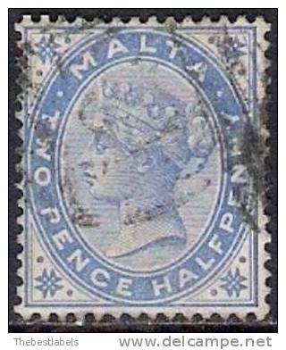 MALTA 1885 2 1/2d  BLUE Nº 8 - Malta (...-1964)