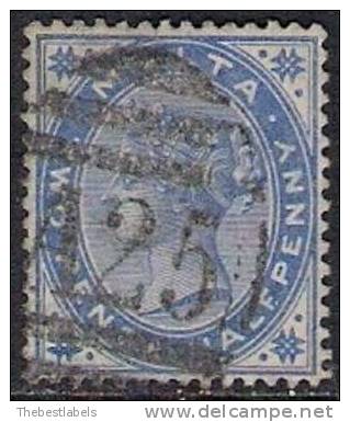 MALTA 1885 2 1/2d  BLUE Nº 8 - Malta (...-1964)