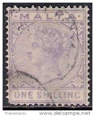 MALTA 1885 1s  LIGHT LILAS Nº 10a - Malte (...-1964)