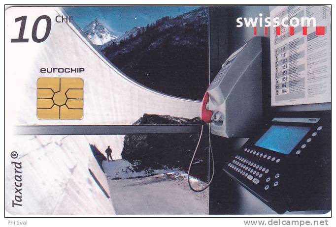 Taxcard - Télécarte Suisse : Barrage De Luzzone / 10.- - Schweiz