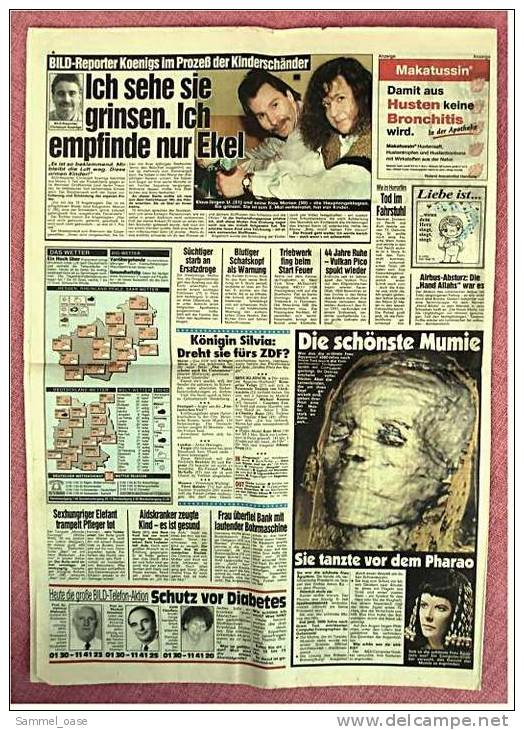 BILD-Zeitung Vom 4. April 1995 : Hunde Für Feinschmecker Geschlachtet - In Deutschen China-Restaurants - Autres & Non Classés