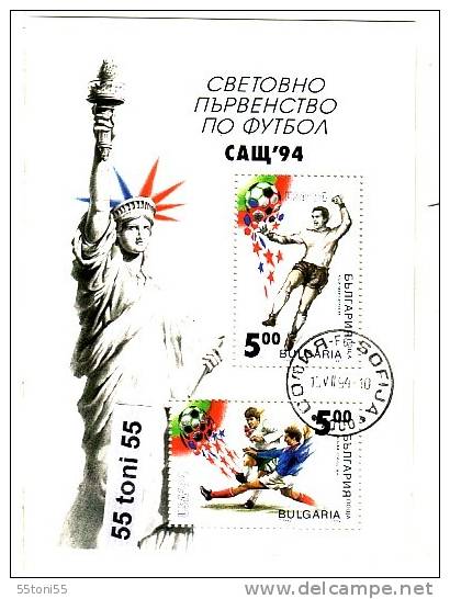 Bulgaria / Bulgarie 1994 Football World Cup USA   S/S- Used/oblitere (O) - Used Stamps