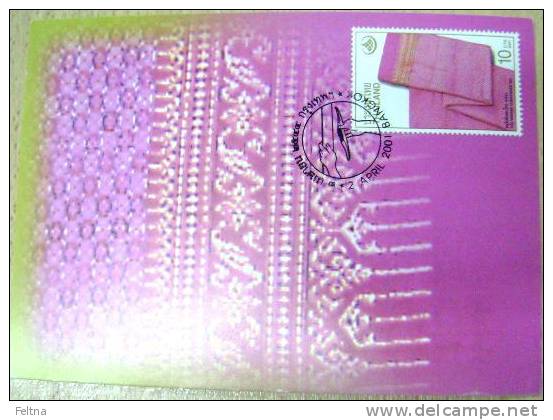 2001 THAILAND MAXIMUM CARD 1 THAI HERITAGE CONSERVATION TEXTILE - Textile