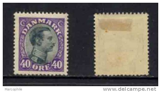 DANEMARK - CHRISTIAN X / 1919-1920 #  111 - 40 ø VIOLET ET GRIS * / COTE 13.00 EUROS (ref T1267) - Ongebruikt