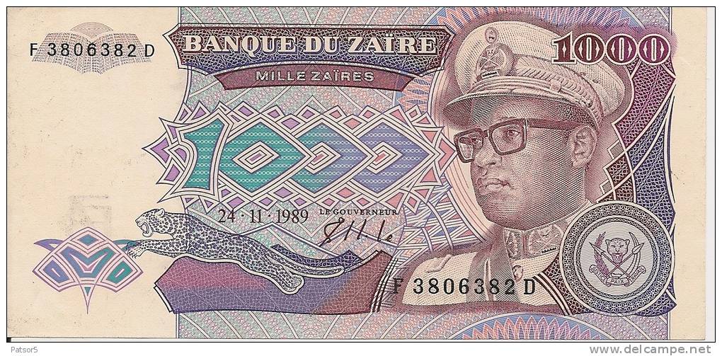 1989 1000 Zaïres Neuf - Zaïre