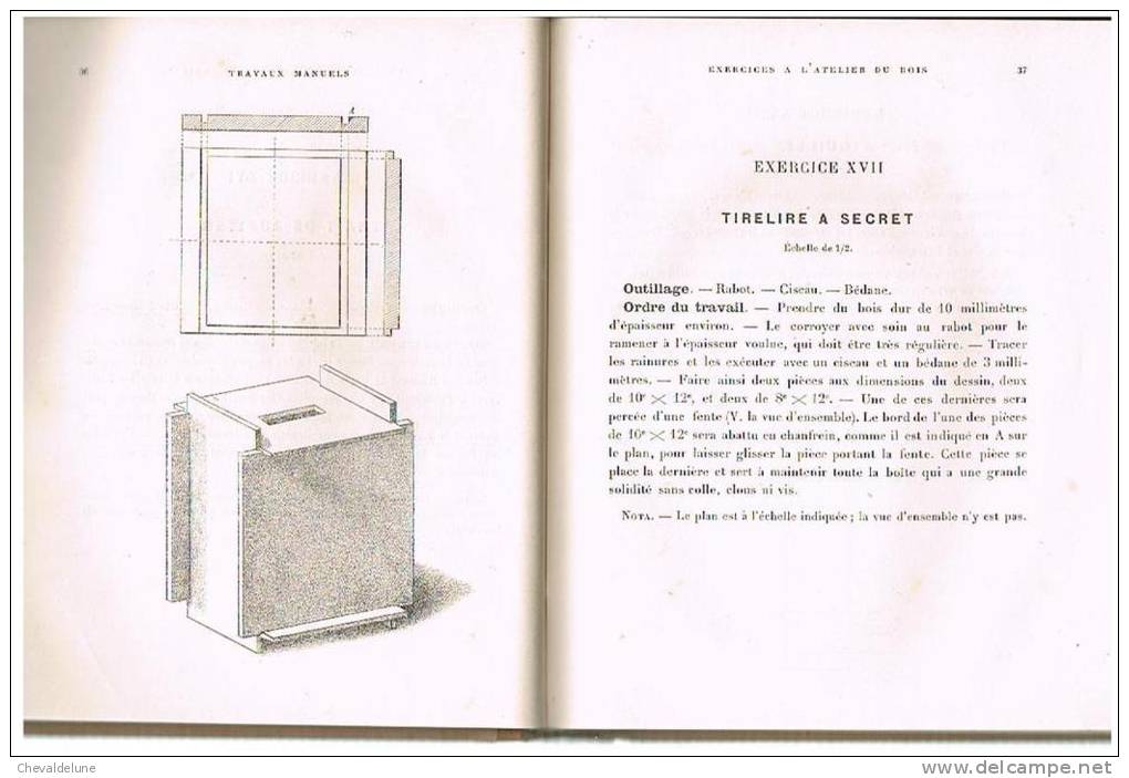 LIVRE SCOLAIRE : LOUIS DOIN : TRAVAUX MANUELS GARCONS DEUXIEME ANNEE LIVRE DE L'ELEVE 1895 - 6-12 Ans