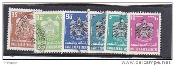 United Aram Emirates 1976 Definitives  6 Val Used - Emirati Arabi Uniti