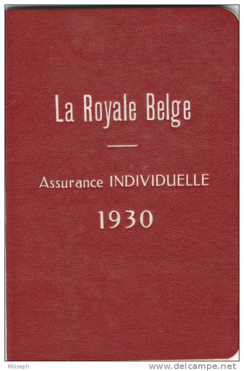 LA ROYALE BELGE - Assurance Individuelle - 1930 - Tarif - Classification Des Risques   (2221) - Non Classés