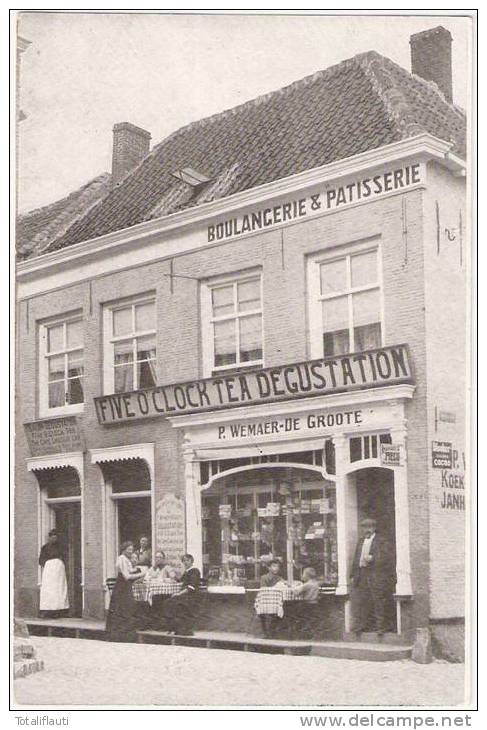 SLUIS Boulangerie & Patisserie Five O´clock Tea Degustation P Wemaer De Groote 20.7.1914 L´ECLUSE En Face Du Quai - Sluis