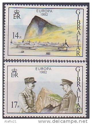 EUROPA  - GIBRALTAR 1982 - Yvert N° 458/459 - NEUFS SANS CHARNIERE - 1982