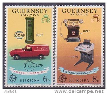 EUROPA  - GUERNESEY 1979 - Yvert N° 184/185 - NEUFS SANS CHARNIERE - 1979