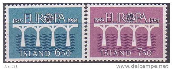 EUROPA  - ISLANDE 1984 - Yvert N° 567/568 - NEUFS SANS CHARNIERE - 1984