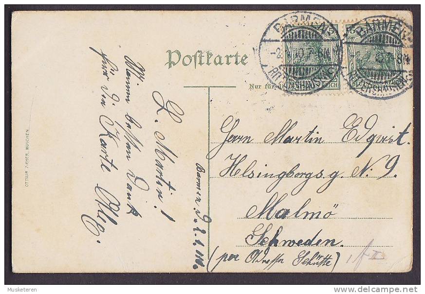 Germany Deutsches Reich PPC Barmen Forsthaus In Den Anlagen Deluxe BARMEN (Ritterhausen) 1910 Ottmar Zieher (2 Scans) - Wuppertal