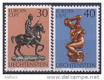 EUROPA  - LIECHTENSTEIN 1974 - Yvert N° 543/544 - NEUFS SANS CHARNIERE - 1974