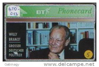 UNITED KINGDOM - BTO-013 - WILLY BRANDT - MINT - GERMANY RELATED - BT Edición Extranjera