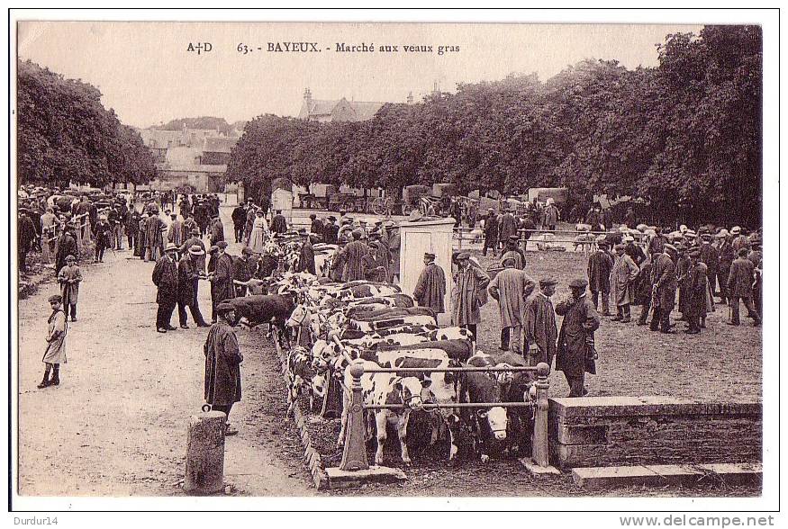 BAYEUX ( Calvados )  Marché Aux Veaux Gras ( Belle Carte Animée...) - Bayeux