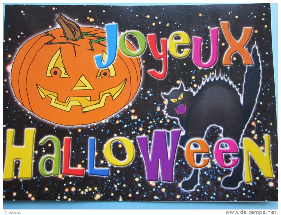 Joyeux Halloween Citrouilles Illuminée &raquo;Fêtes Et  Voeux.carte  Pas Courante - Halloween