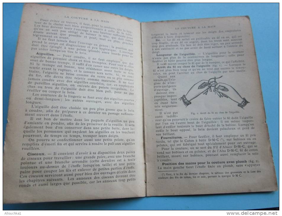 La Couture à La Main, Planchera Broderie Au Point Plat Sur Velours,Loisirs Créatifs:bibliothèque D.M.C. - Other & Unclassified