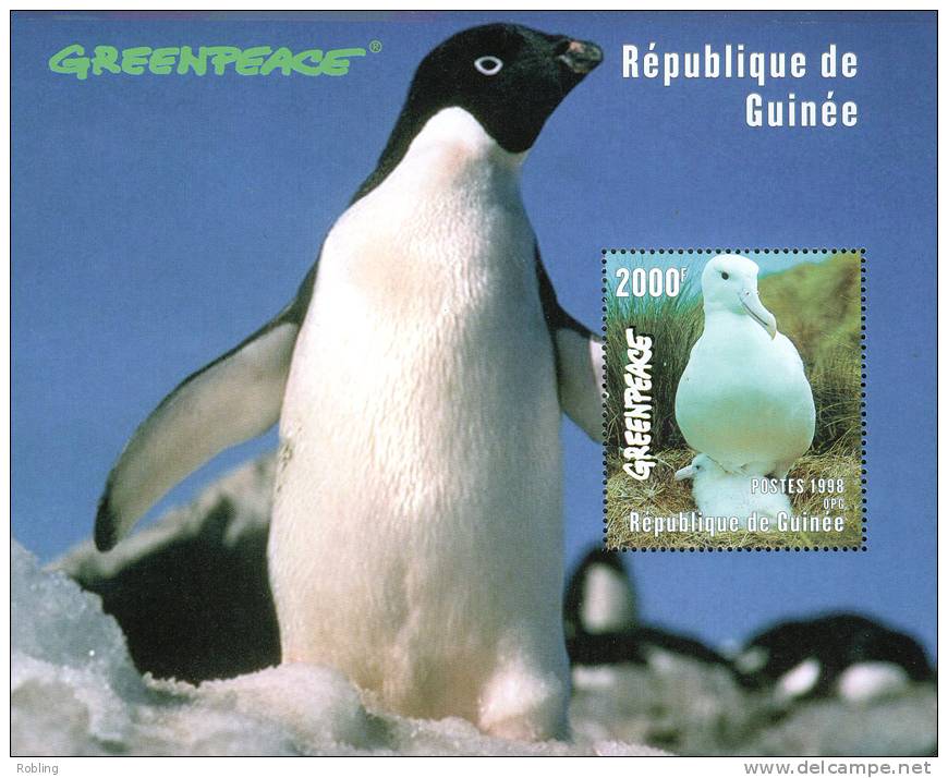 Guinee1997, Penguin, Birds, Greenpeace, MNH 16992a - Pinguïns & Vetganzen