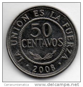 BOLIVIA 50 CENTAVOS 2008 - Bolivie