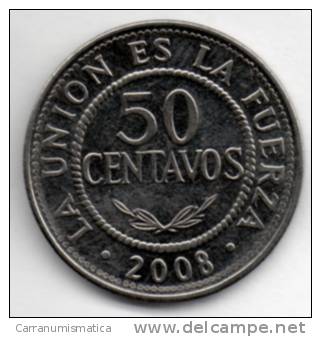 BOLIVIA 50 CENTAVOS 2008 - Bolivië