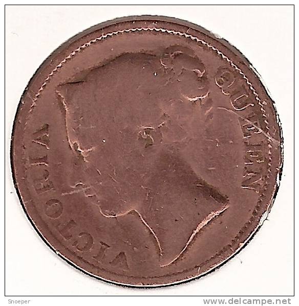 *Straits Settlements 1/2 Cent 1845  Km 2  Fr - Malaysie