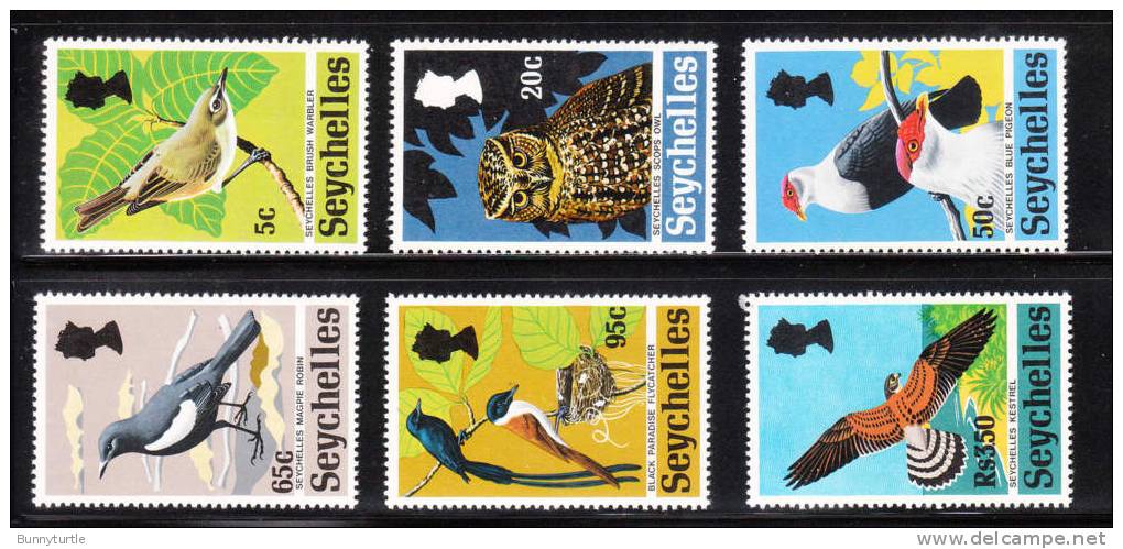 Seychelles 1972 Birds Owl Pigeons Robin Kestrel MNH - Seychelles (...-1976)