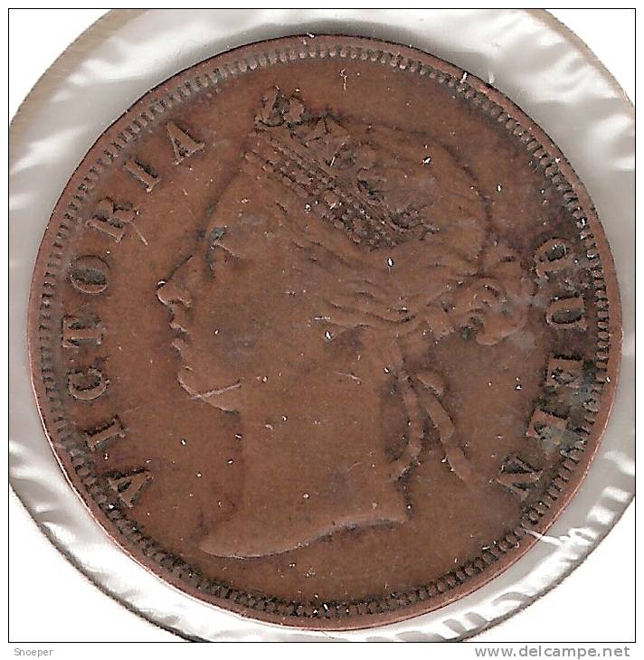 *Straits Settlements 1 Cent 1873  Km 9  Fr+ - Malaysie