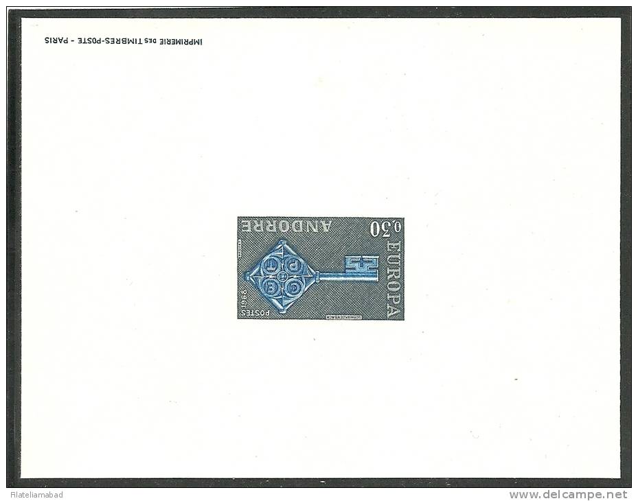 ANDORRA- 2 PRUEBAS DE LUJO CORREO FRANCES CATALOGO M. ABAD. Nº 188/189 - Hojas Bloque