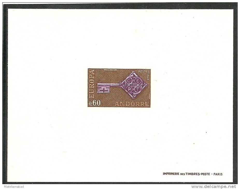 ANDORRA- 2 PRUEBAS DE LUJO CORREO FRANCES CATALOGO M. ABAD. Nº 188/189 - Blocks & Sheetlets