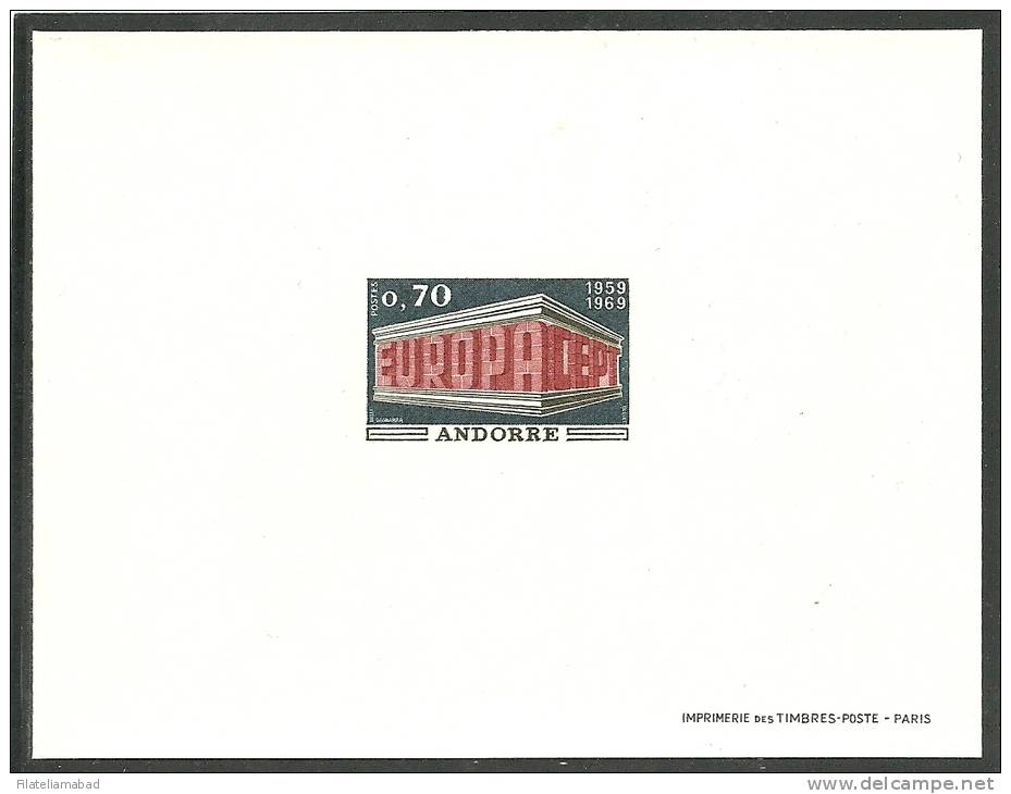 ANDORRA- 2 PRUEBAS DE LUJO CORREO FRANCES CATALOGO M. ABAD. Nº 194/195 - Hojas Bloque