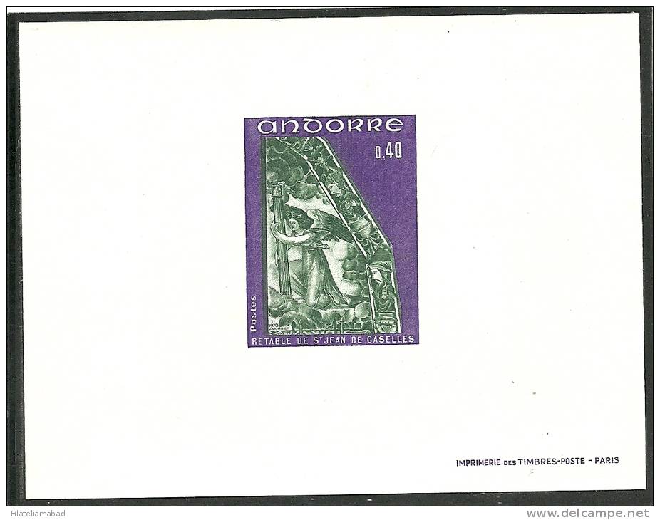 ANDORRA- 3 PRUEBAS DE LUJO CORREO FRANCES CATALOGO M. ABAD. Nº 206/208 - Blokken & Velletjes