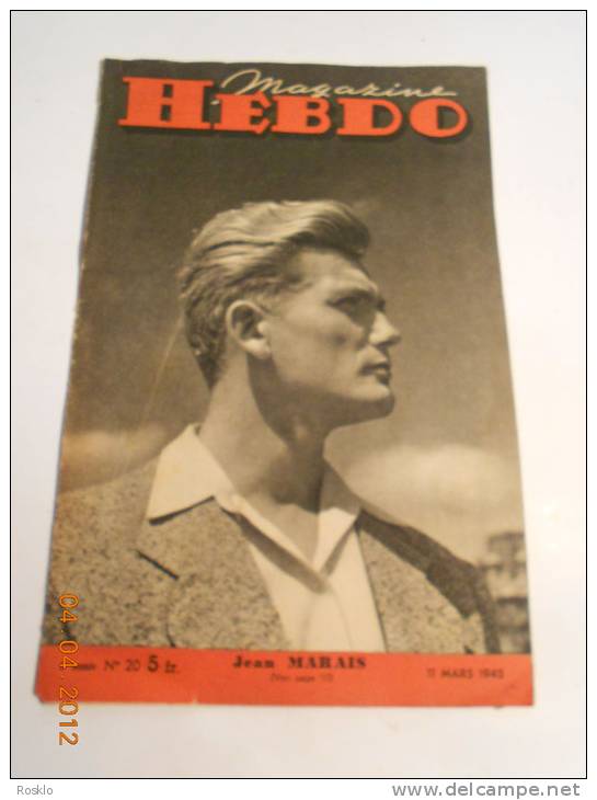 MAGAZINE  / MAGAZINE HEBDO N° 20 DE 1945  / ACTUALITES / JEAN MARAIS - Magazines