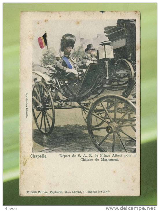 CHAPELLE - Départ De S.A.R. Le Prince Albert Pour Le Château De Mariemont - 1903         (2231) - Chapelle-lez-Herlaimont