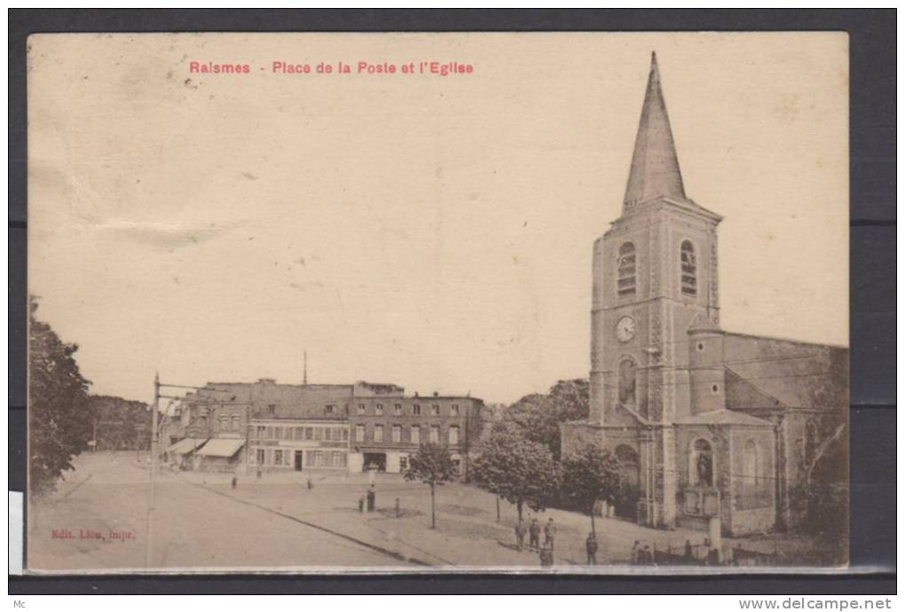 59 - Raismes - Place De La Poste Et L'Eglise - Raismes