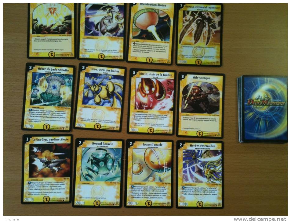 LOT DE 34 CARTES DIFFERENTES DUEL MASTERS 2004 + 14 DOUBLES GRATUITS - Altri & Non Classificati