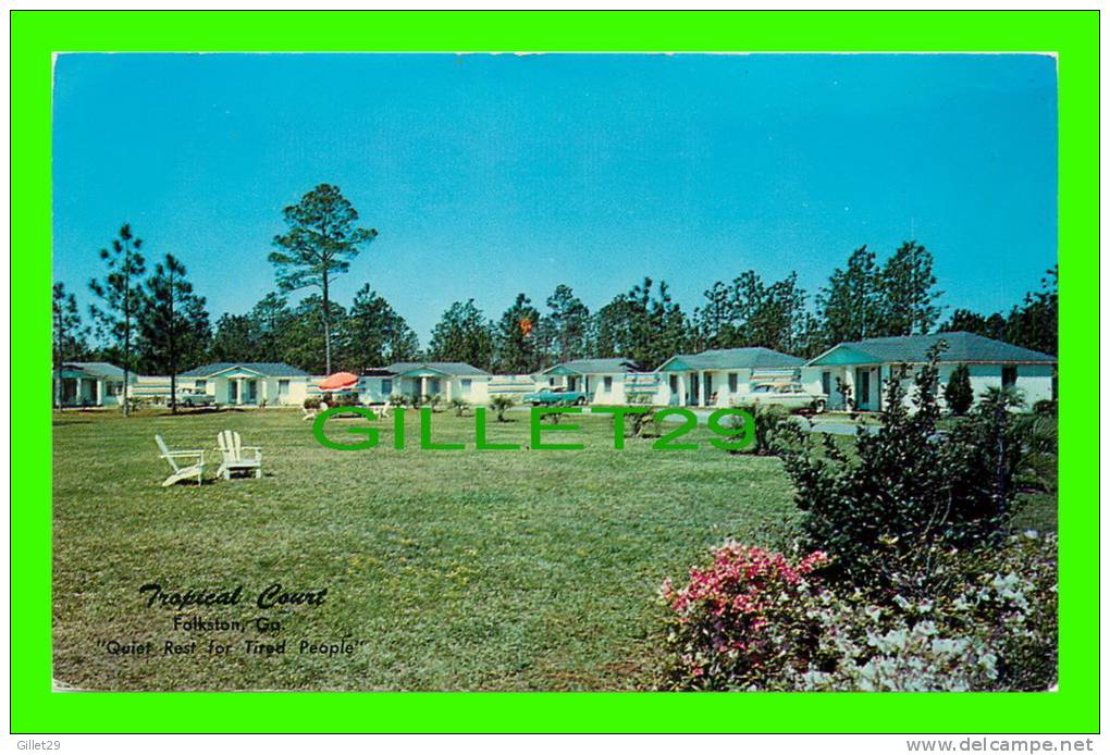 FOLKSTON, GA - TROPICAL COURT - WRITTEN IN 1968 - ANIMATED OLD CARS - INLOW ASSOCIATES - - Other & Unclassified