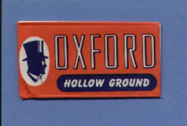 Une Lame De Rasoir  OXFORD / HOLLOW GROUND   (L95) - Lames De Rasoir