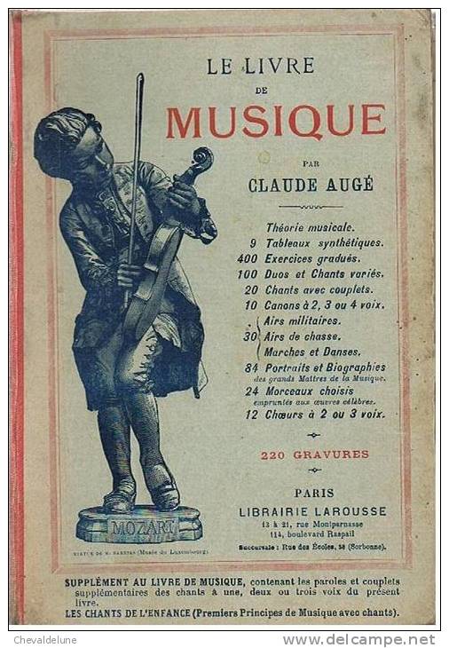 CLAUDE AUGE : LE LIVRE DE MUSIQUE (vers 1887) - Música