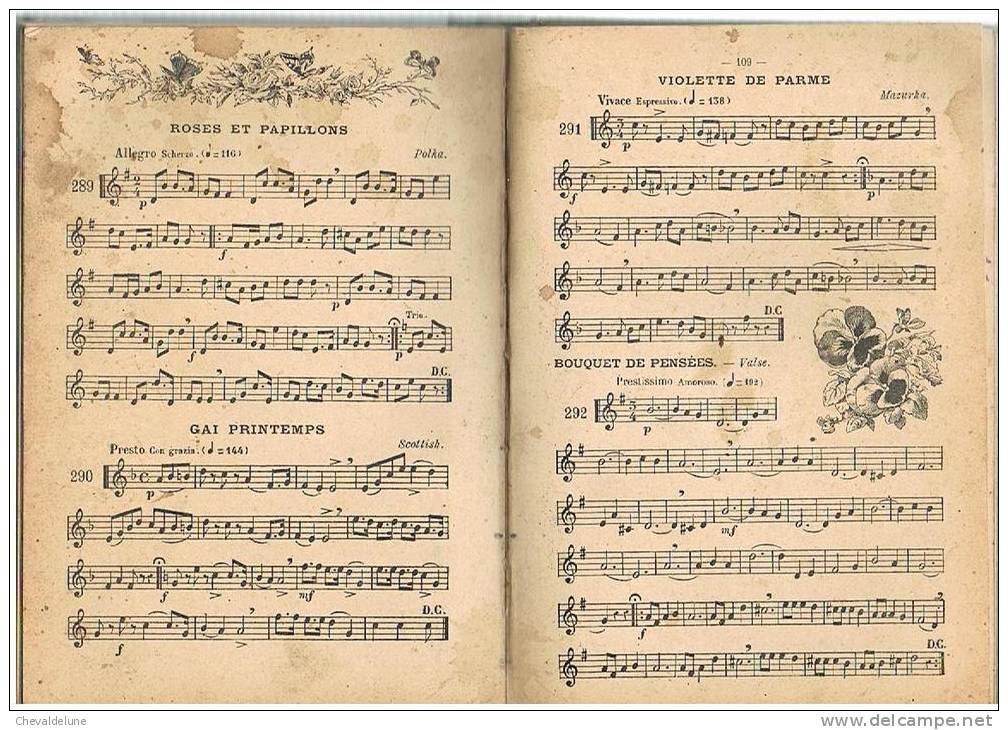 CLAUDE AUGE : LE LIVRE DE MUSIQUE (vers 1887) - Musique