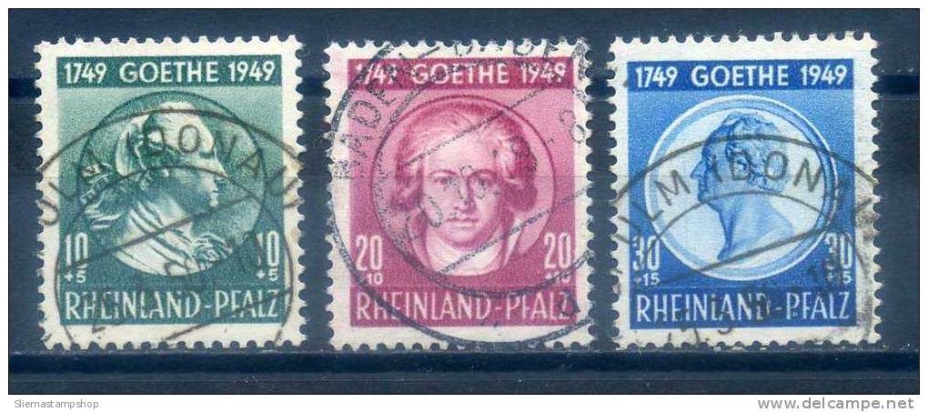 GERMANY FRENCH OCC. - 1949 GOETHE - V1621 - Andere & Zonder Classificatie