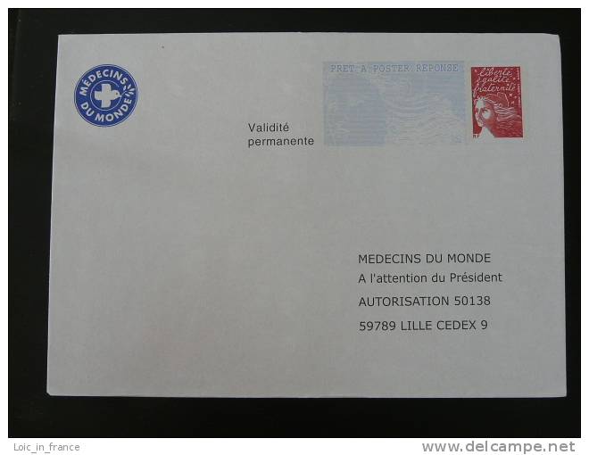 PAP Réponse "Luquet RF" Médecins Du Monde Verso 0301467 Intérieur A0203 - Prêts-à-poster:Answer/Luquet