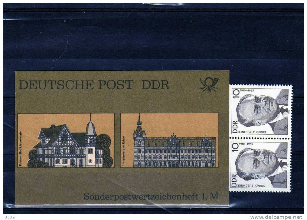 SMH 21b Postämter Bis 1990 DDR 10x3300 Plus MH21 ** 13€ Post Liebenstein Erfurt Berlin Dresden Booklet Of Germany - Markenheftchen