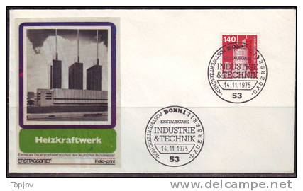 GERMANY - HEATING PLANT - FDC  - 1975 - Electricité