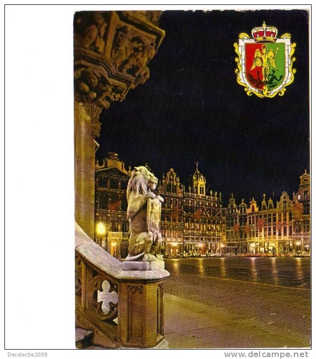 ZS29059 Belgium Bruxelles Market Place Not Used Perfect Shape Back Scan At Request - Brüssel Bei Nacht