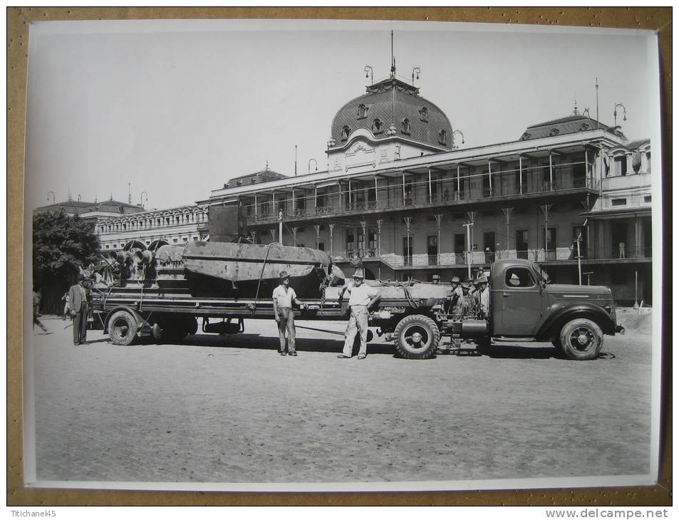 PHOTO 1938 - Camion/Tracteur/Truck "International" à RIO DE JANEIRO Quartier Général De L'Armée/Central Army Barracks - Camions