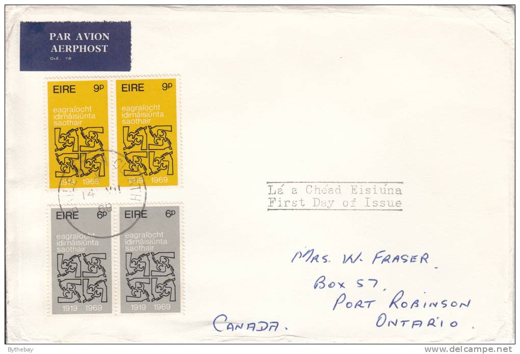 Ireland Scott #272-#273 FDC Pairs 50th Anniversary International Labour Organization - FDC