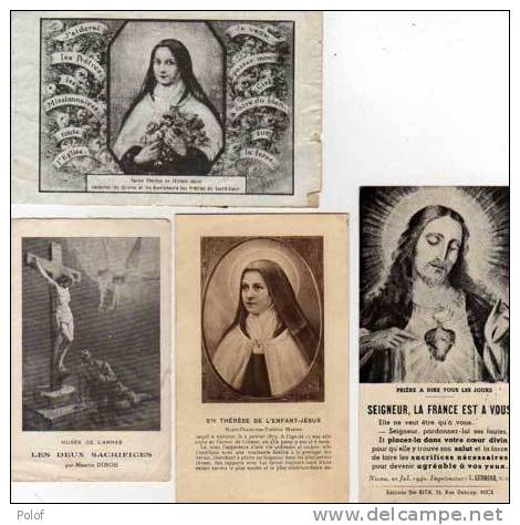 4 Images Pieuses - Ste Therese De L' Enfant Jesus (2) Le Christ (2) ( 38935) - Images Religieuses