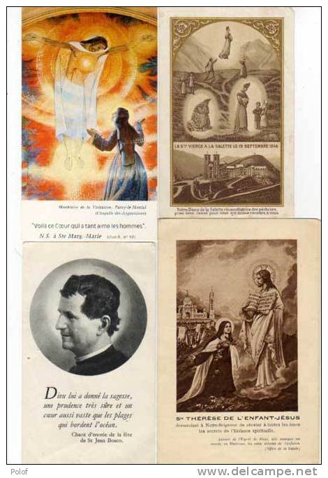 4 Images Pieuses - St Jean Bosco - ND De La Salette - Ste Therese De L' Enfant Jesu - Chtist  (38936) - Images Religieuses