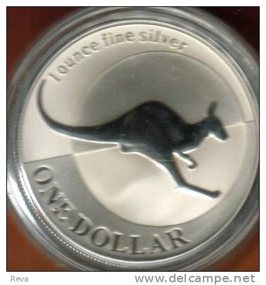 AUSTRALIA $1 KANGAROO ANIMAL FRONT QEII HEAD BACK 2004 PROOF GOLD PLATING  .999 SILVER  READ DESCRIPTION CAREFULLY !!! - Sonstige & Ohne Zuordnung